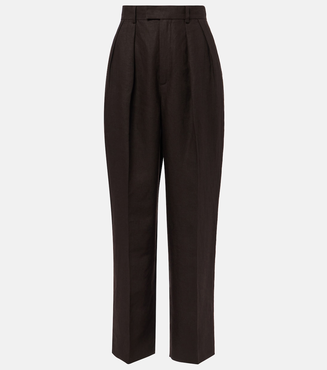 Gerade High-Rise-Hose aus Leinen | Loro Piana