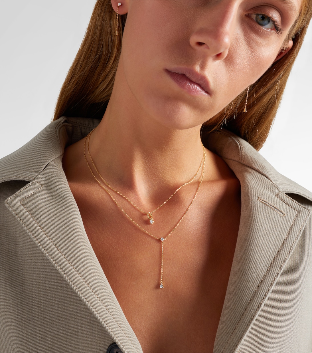 Halskette Perfect Pear aus 14kt Gelbgold mit Diamanten | Stone and Strand