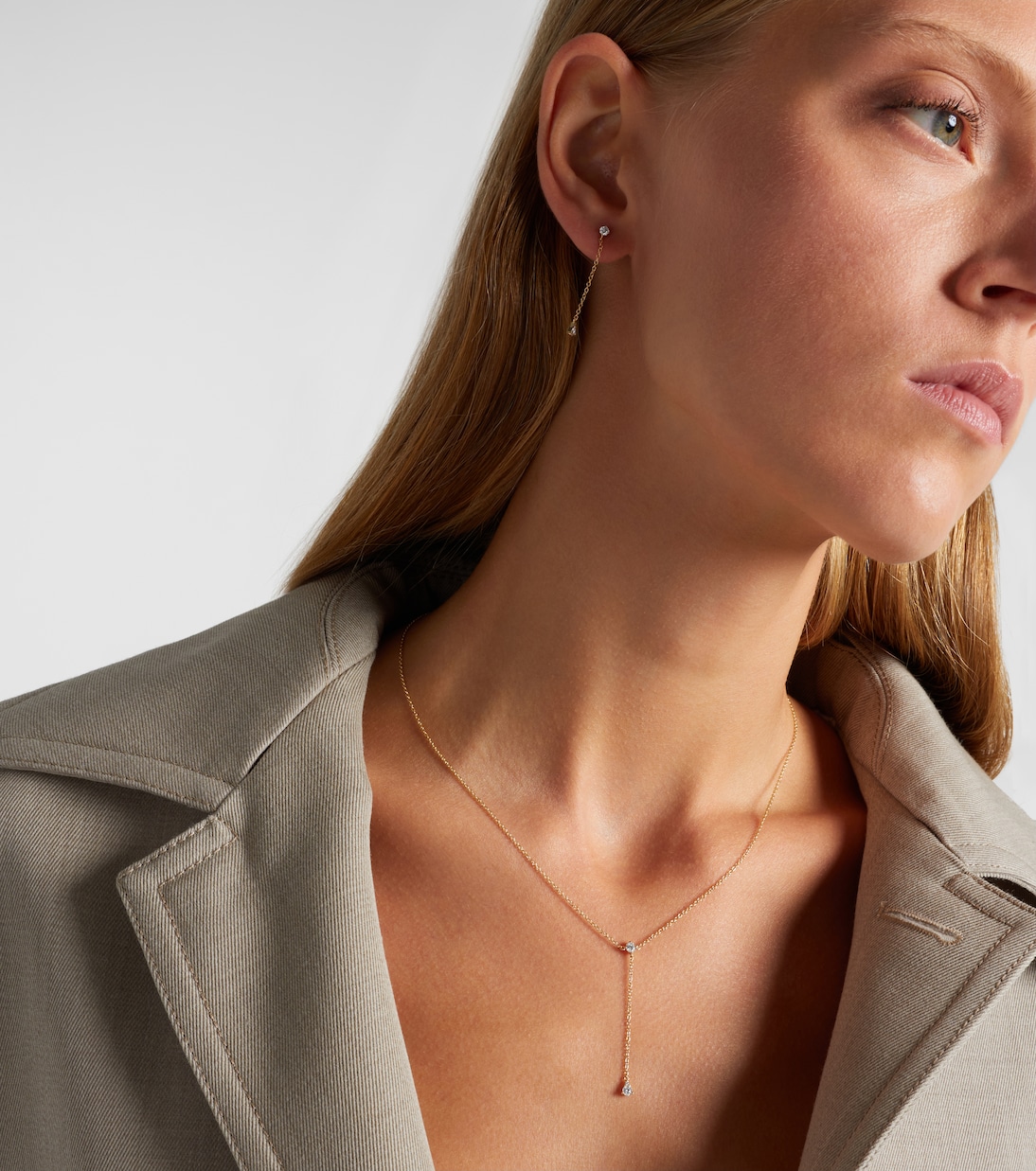 Halskette Perfect Pear aus 14kt Gelbgold mit Diamanten | Stone and Strand