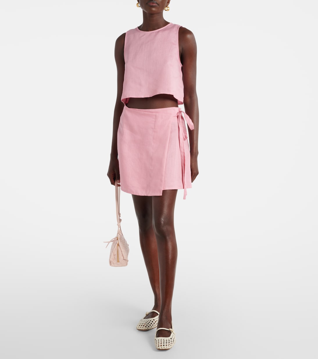 Kobe linen crop top | Asceno