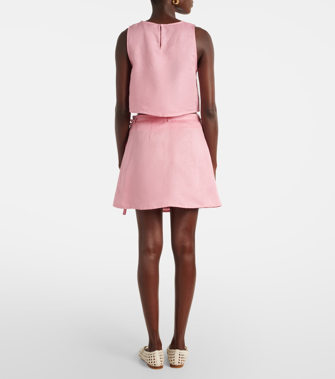 Kobe linen crop top | Asceno