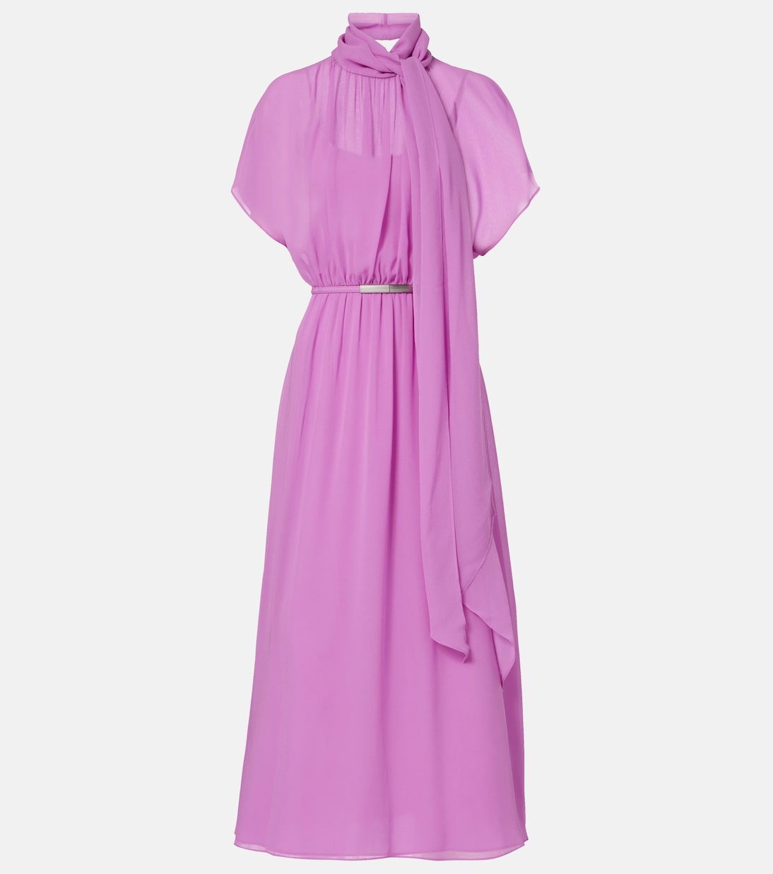 Pineta silk georgette maxi dress | Max Mara