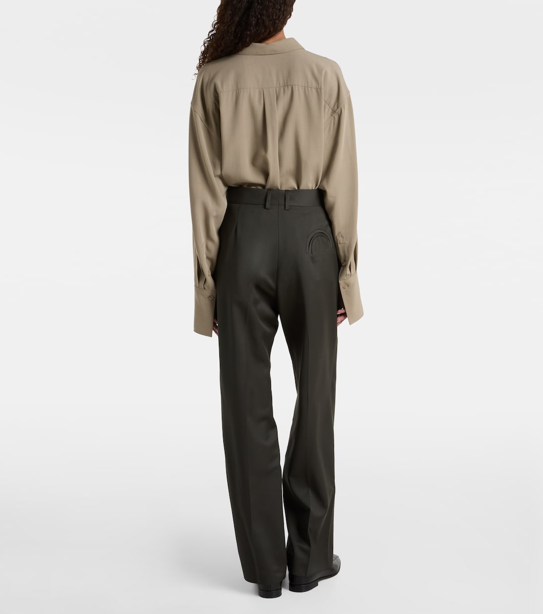 Fox high-rise wool and mohair wide-leg pants | Blazé Milano
