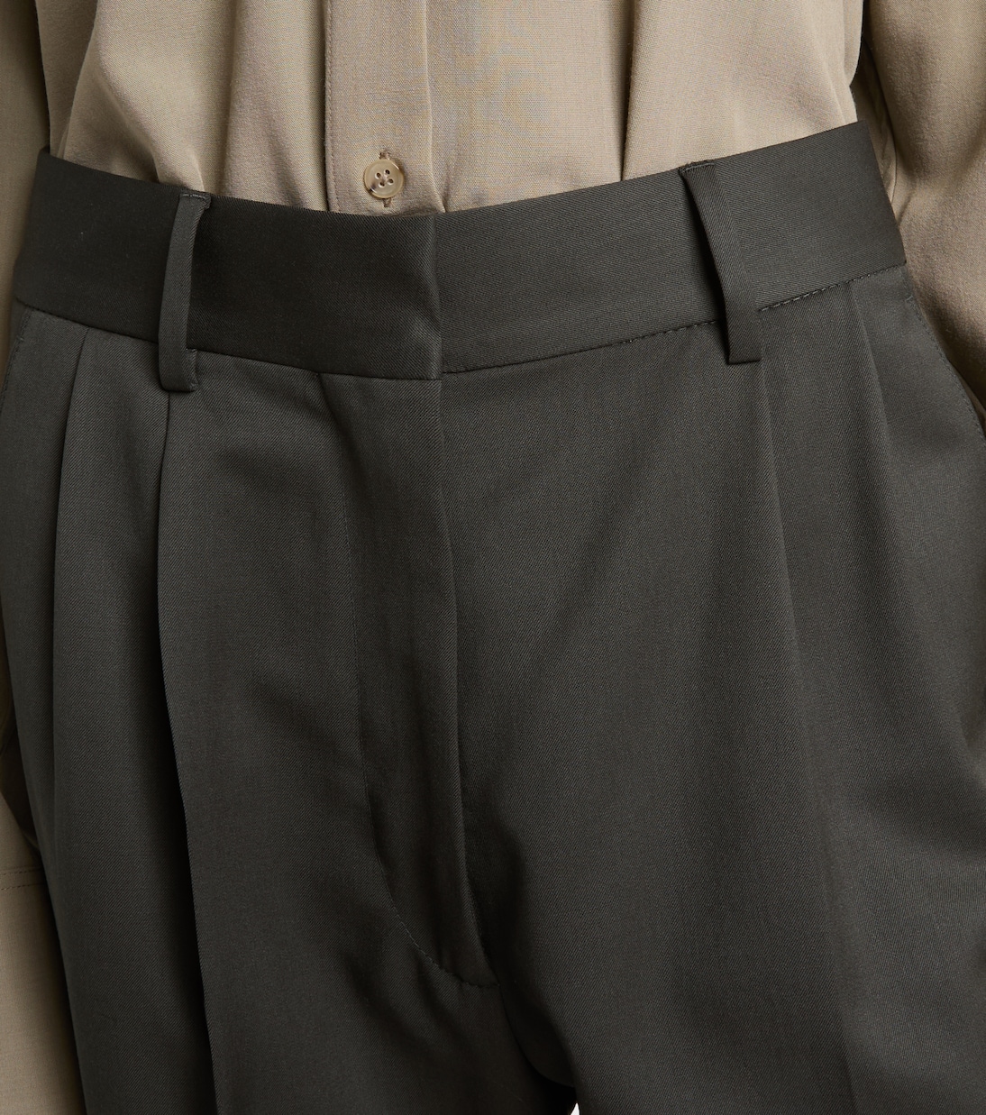 Fox high-rise wool and mohair wide-leg pants | Blazé Milano