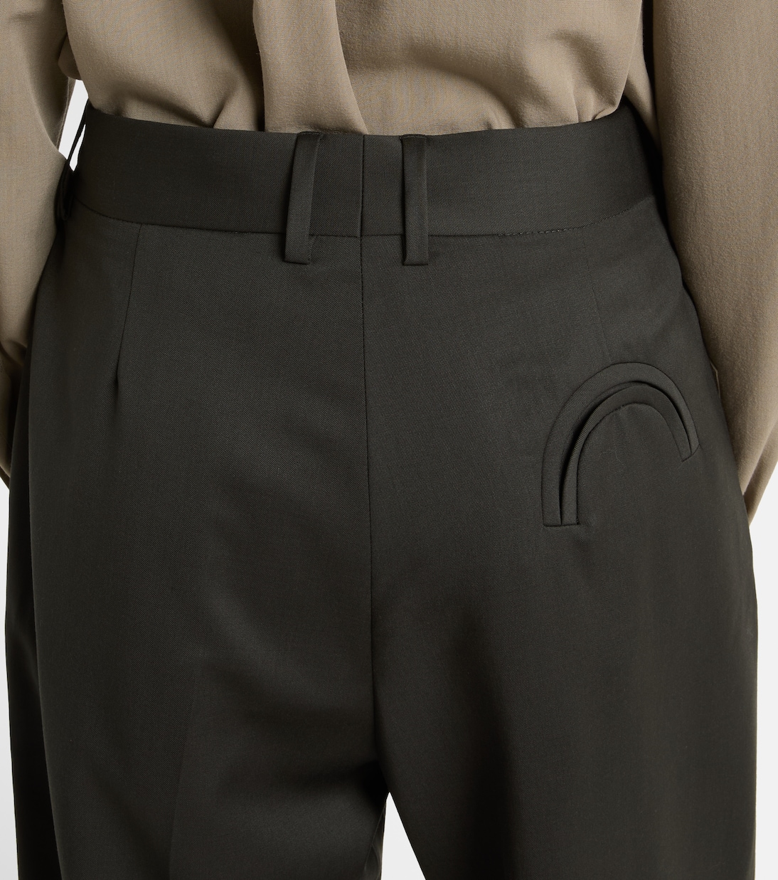 Fox high-rise wool and mohair wide-leg pants | Blazé Milano