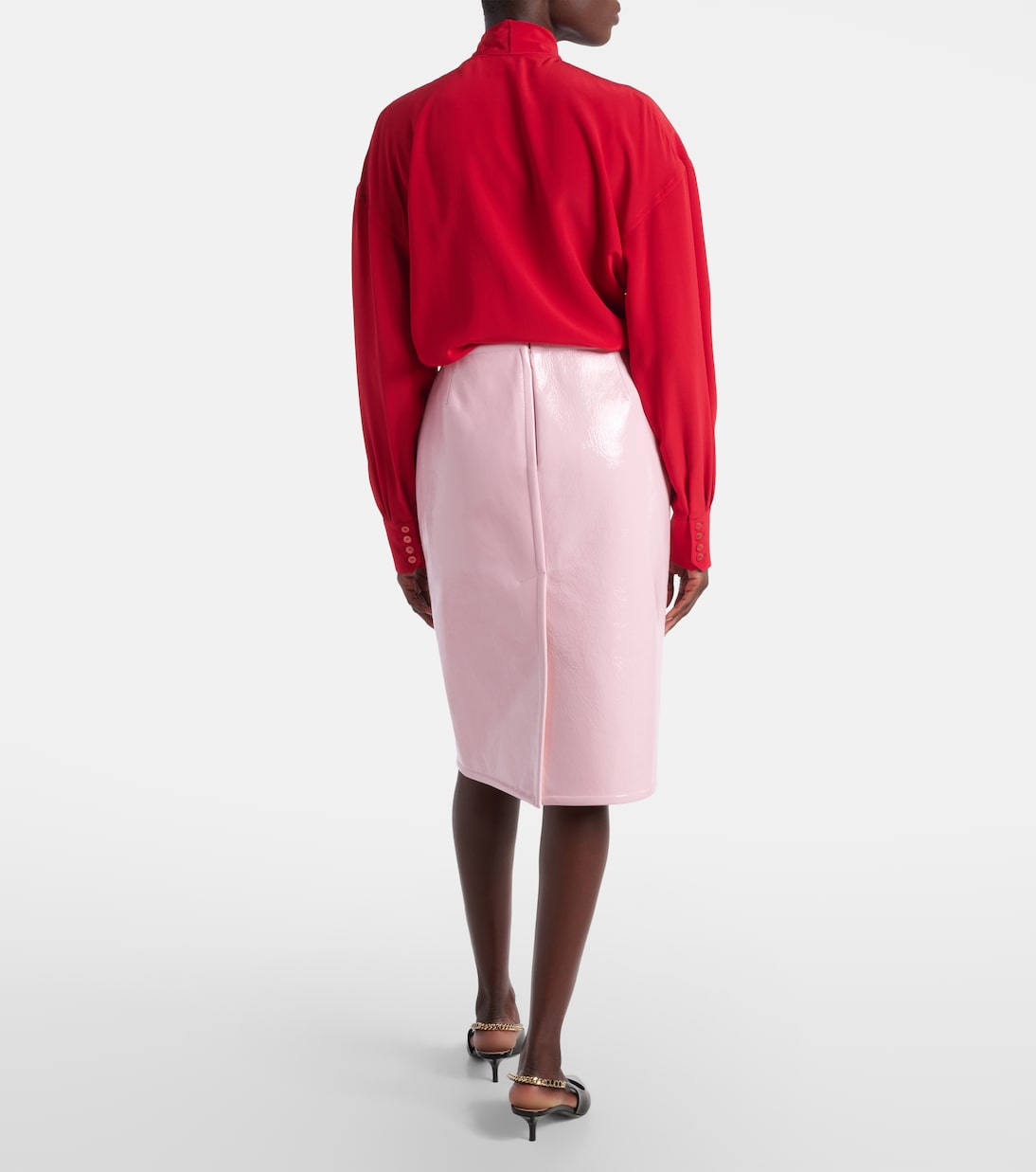 Gonna midi in vernice | Gucci