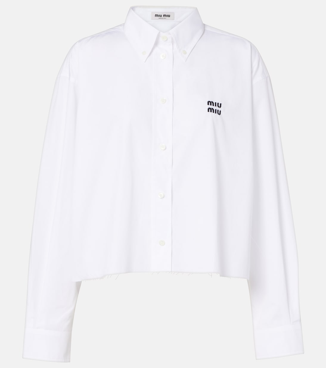 Cotton poplin shirt | Miu Miu