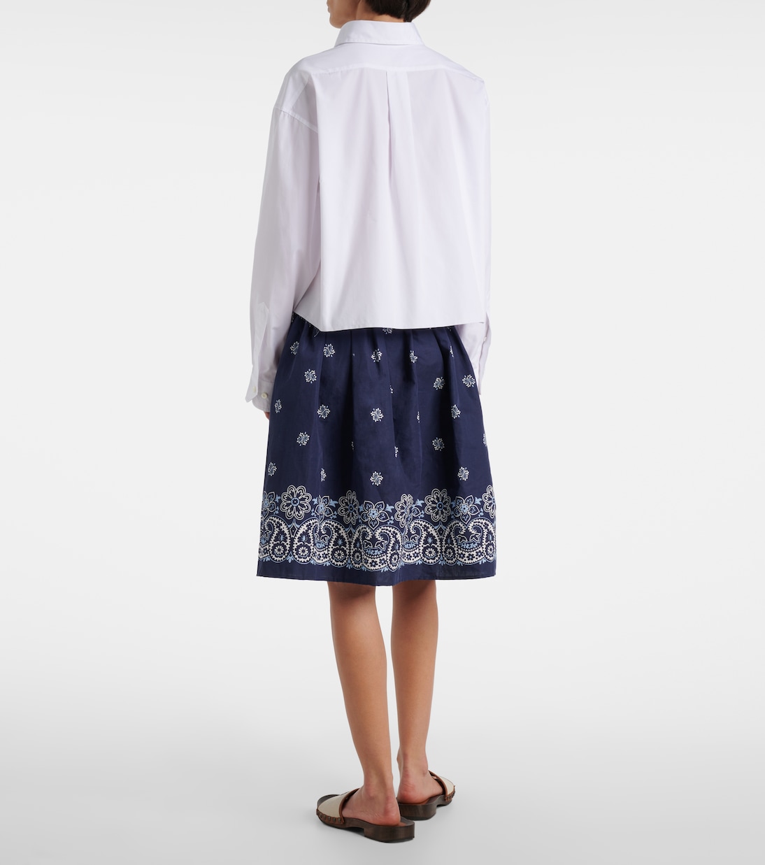 Cotton poplin shirt | Miu Miu
