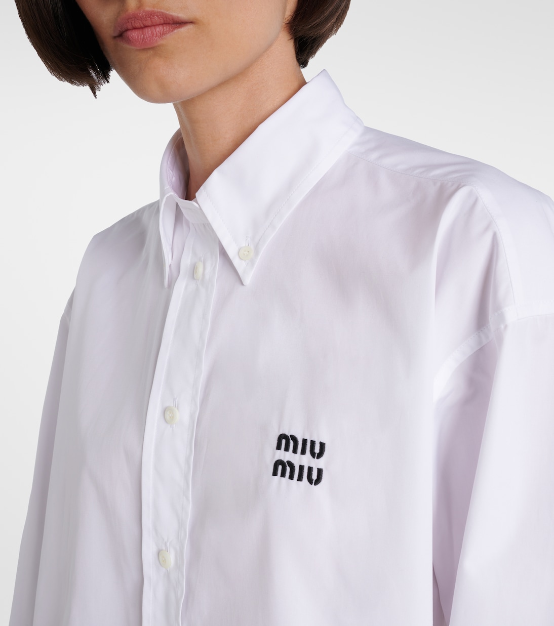 Cotton poplin shirt | Miu Miu