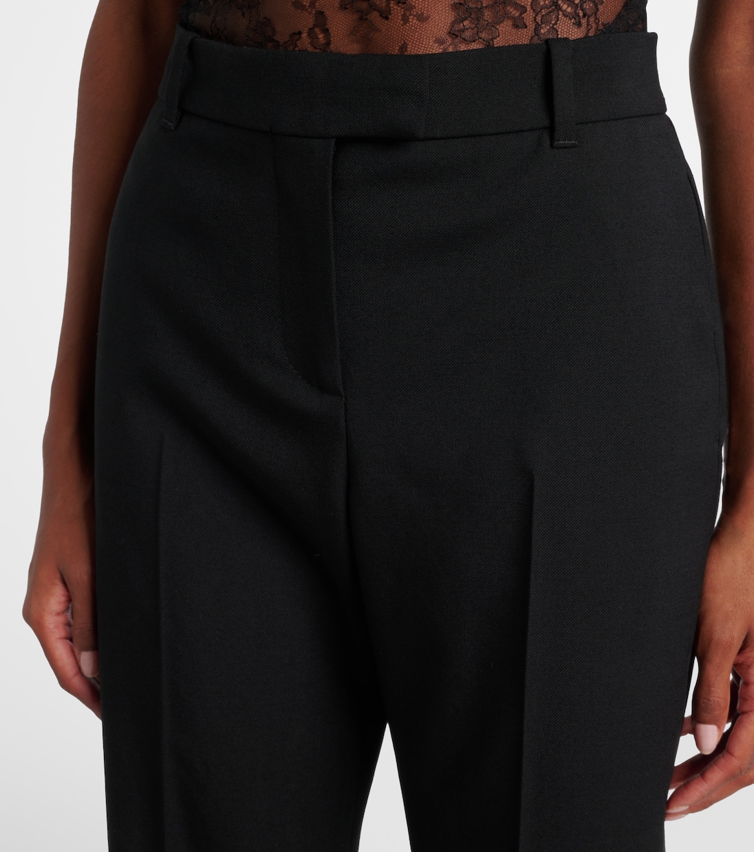 Pantalones de traje de gabardina de lana | McQueen