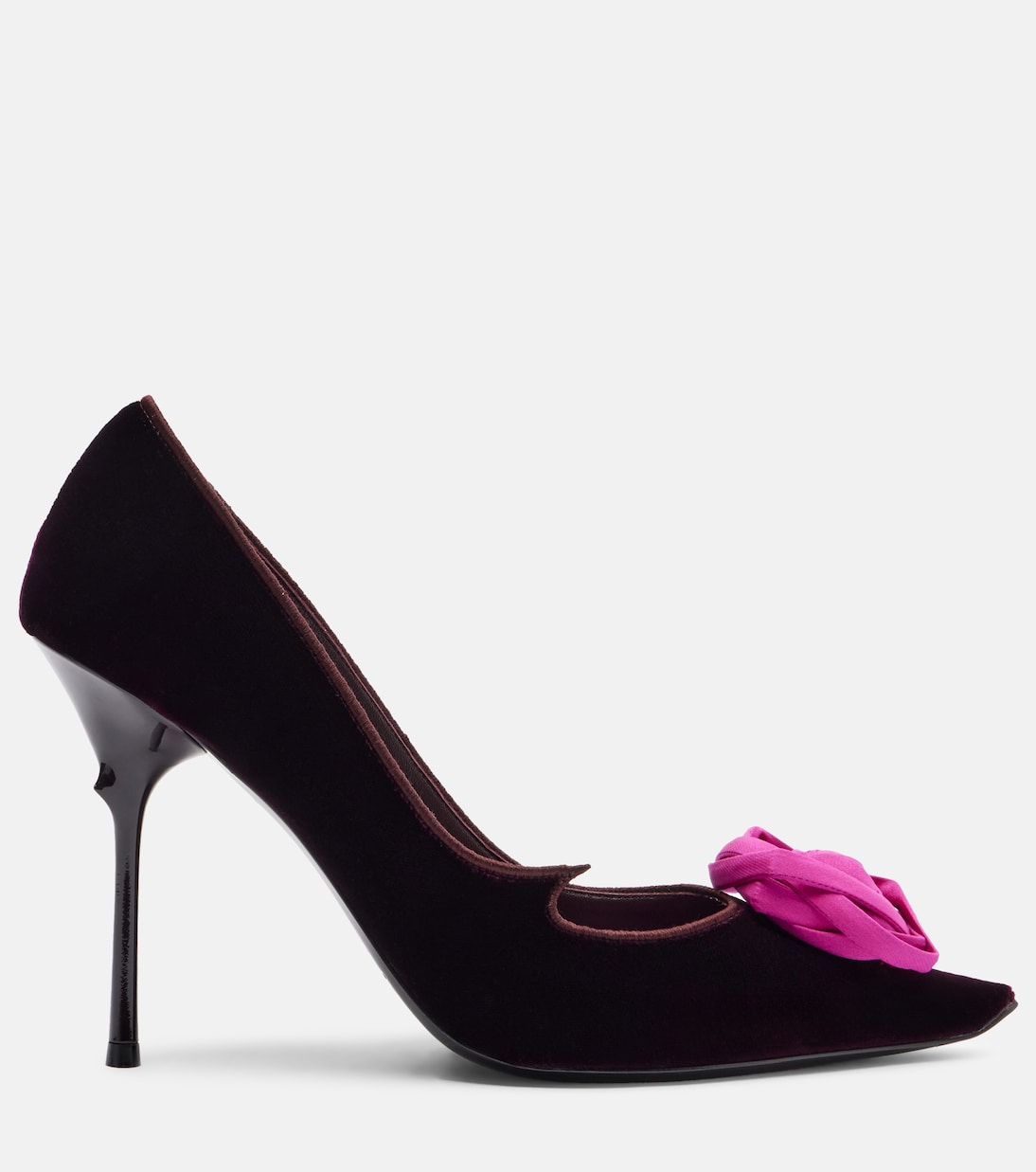 Epine Rose 100 floral velvet pumps | Roger Vivier
