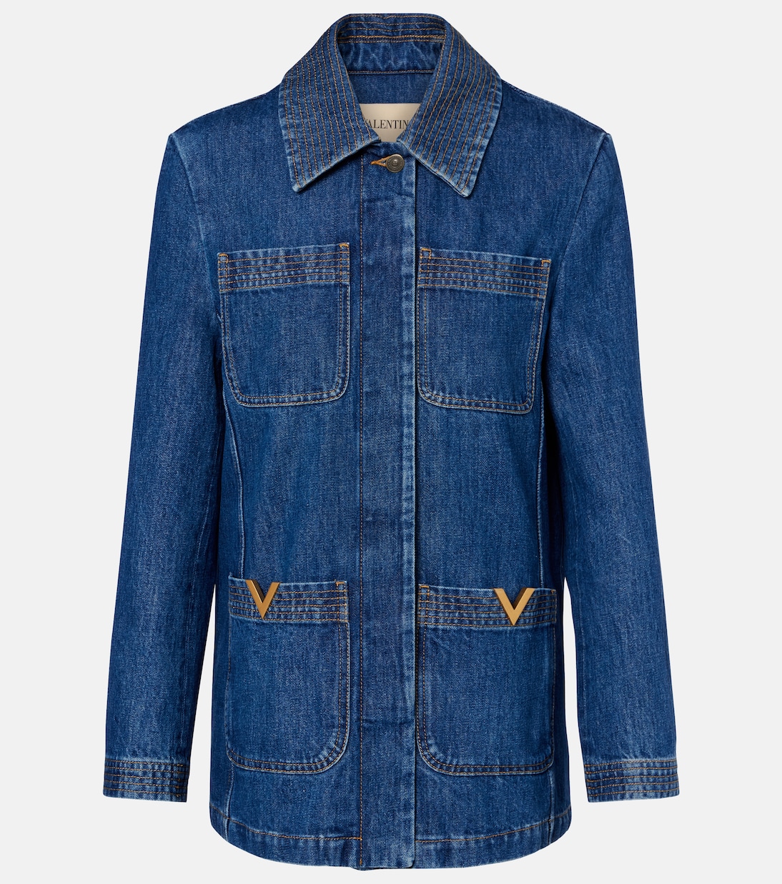 VGold denim field jacket | Valentino