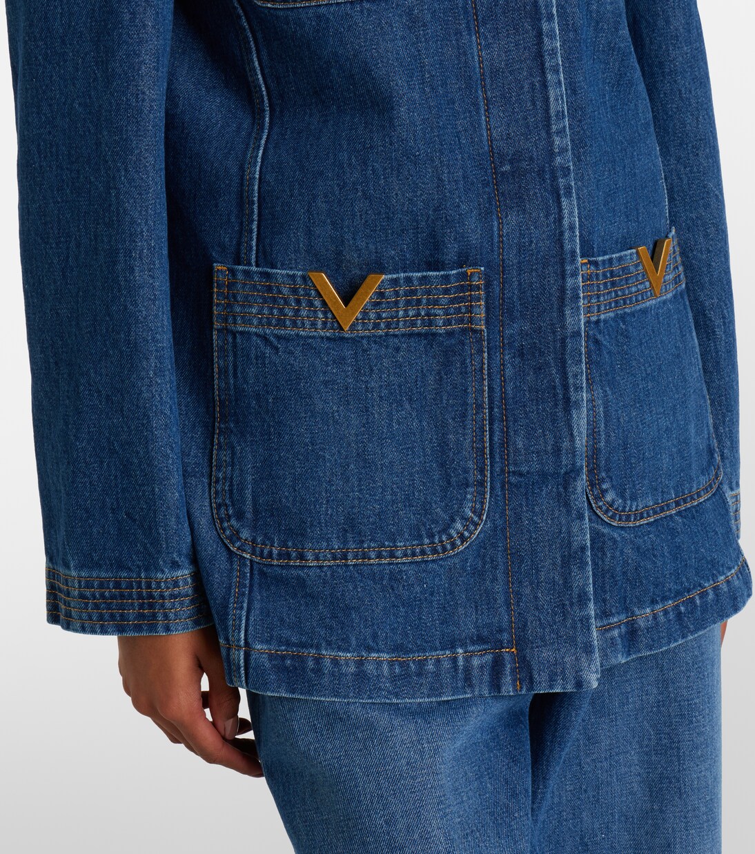 VGold denim field jacket | Valentino