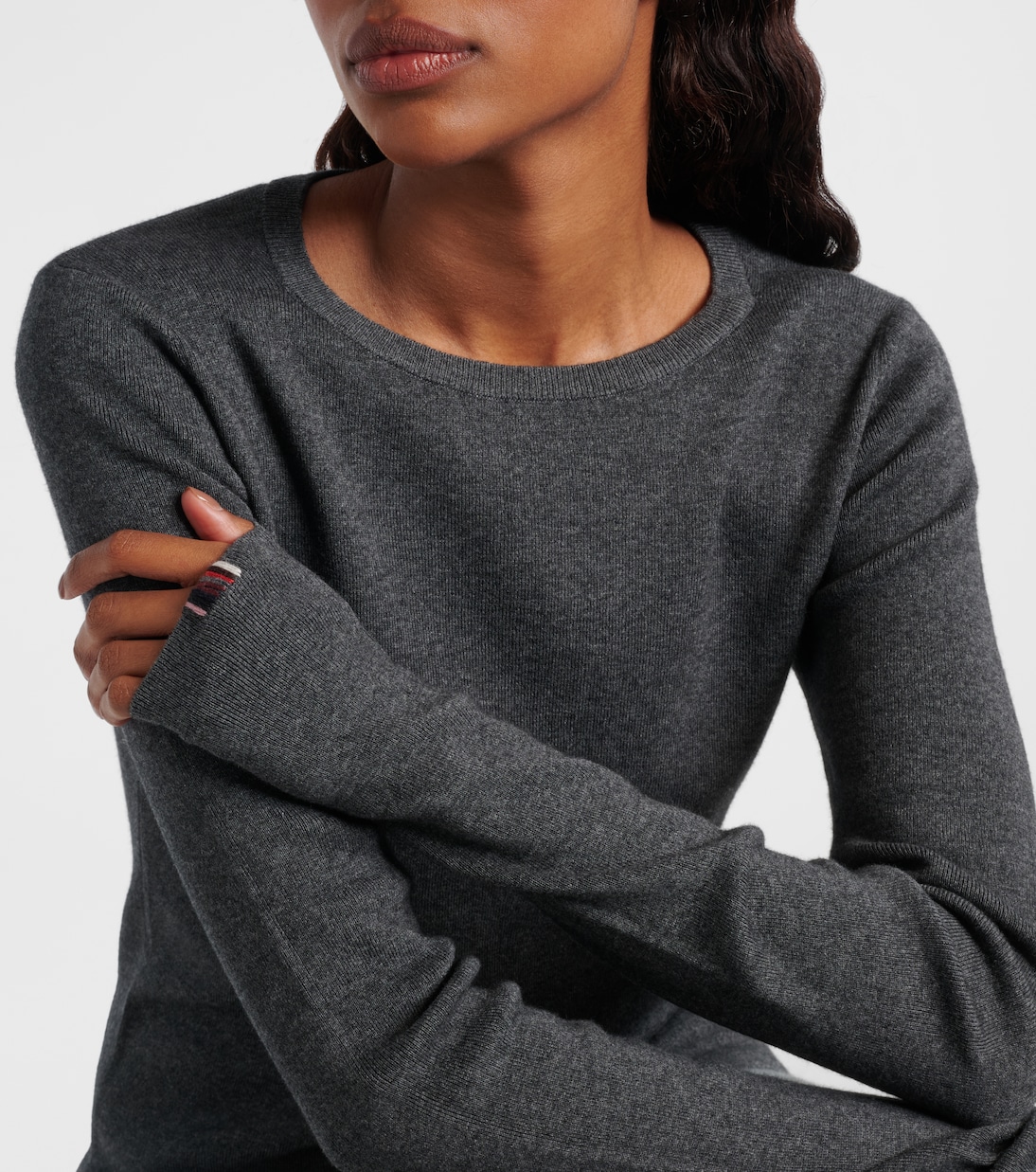 Longsleeve N°392 Eel aus Baumwolle und Kaschmir | Extreme Cashmere