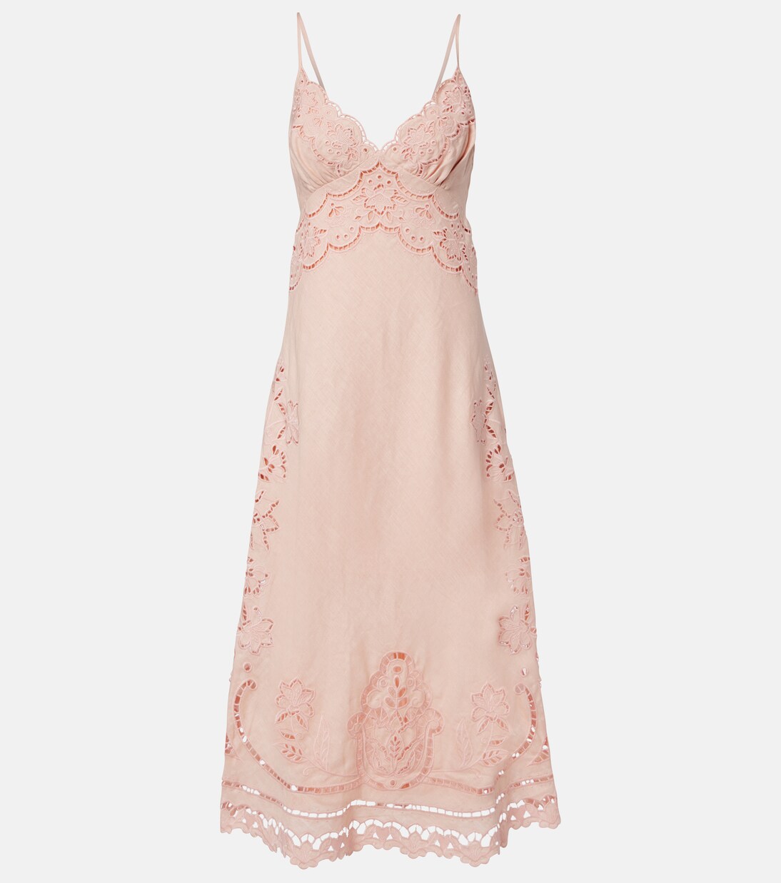 Embroidered linen slip dress | Farm Rio