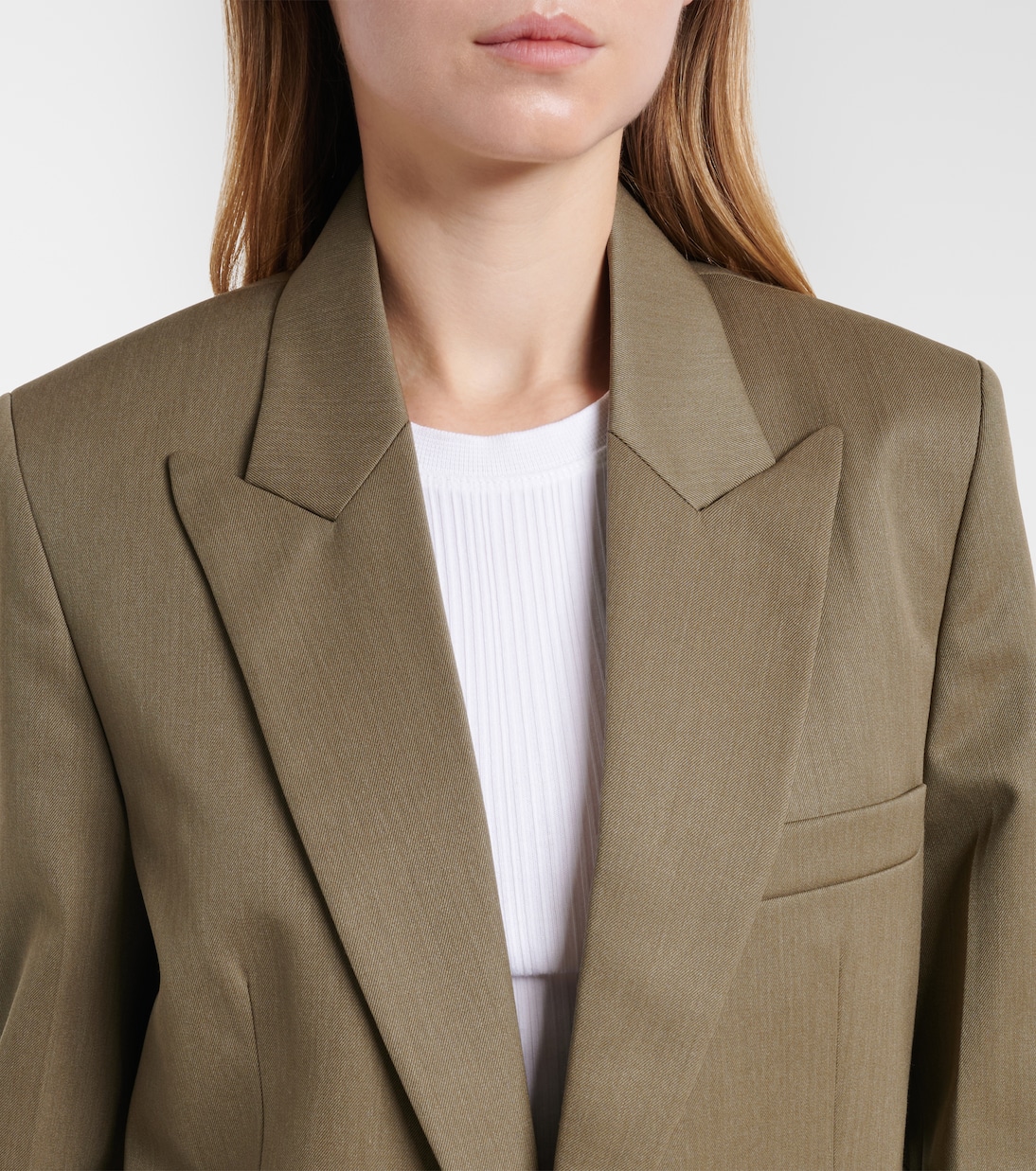 Belted wool-blend blazer | Victoria Beckham
