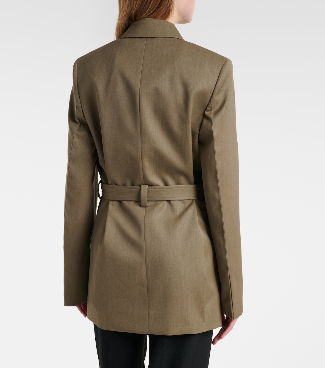 Belted wool-blend blazer | Victoria Beckham