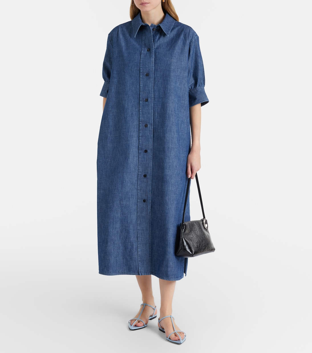 Cotton chambray shirt dress | Jil Sander