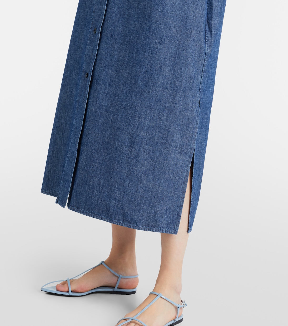 Cotton chambray shirt dress | Jil Sander