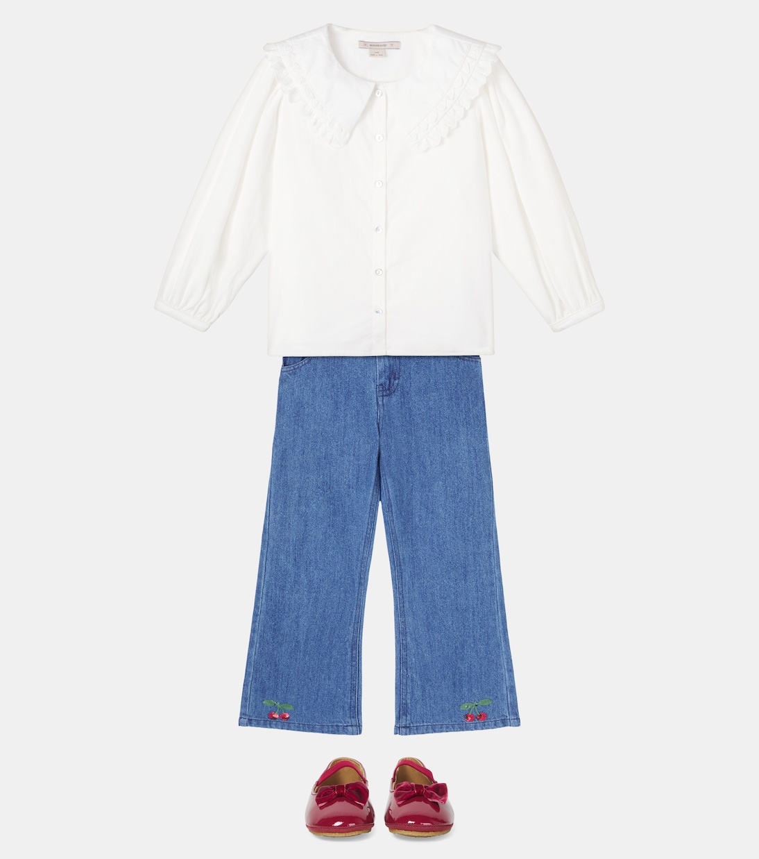 Coeur ruffled cotton shirt | Konges Sløjd