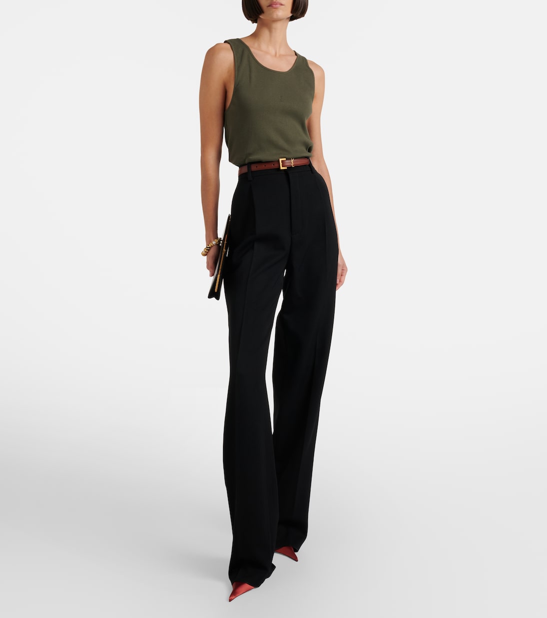 Cassandre cotton jersey tank top | Saint Laurent