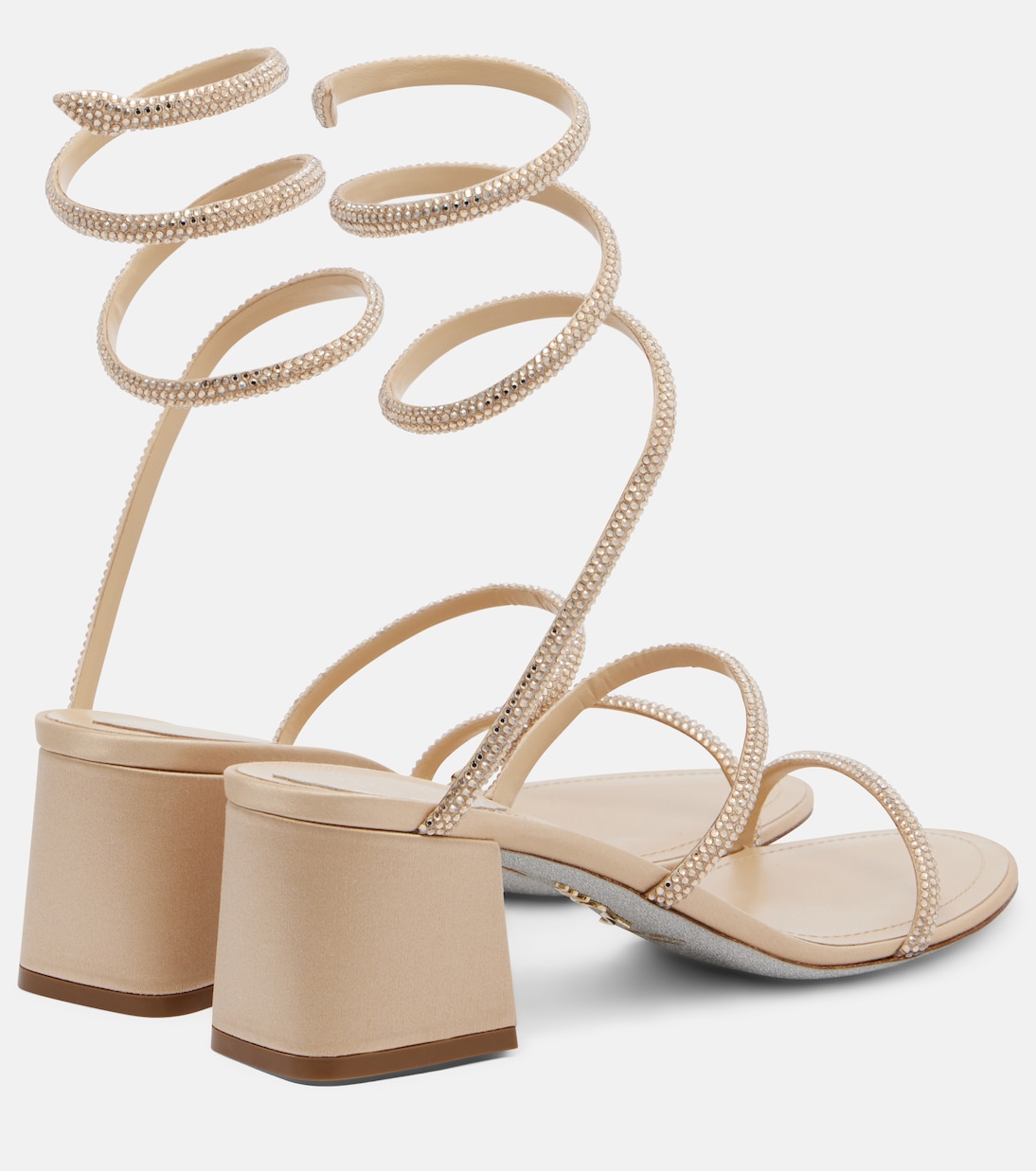 Sandalen Cleo aus Satin mit Kristallen | Rene Caovilla