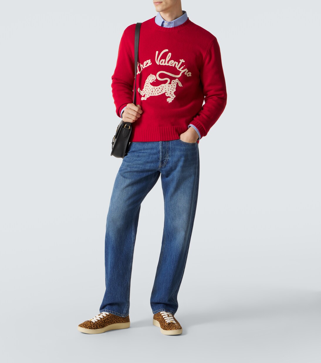 Royco leopard-print calf hair sneakers | Valentino Garavani