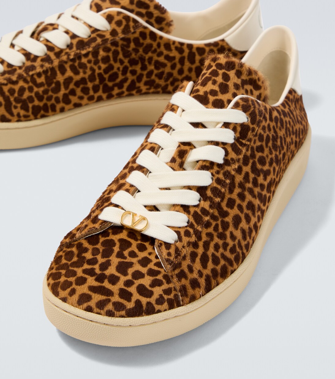 Royco leopard-print calf hair sneakers | Valentino Garavani