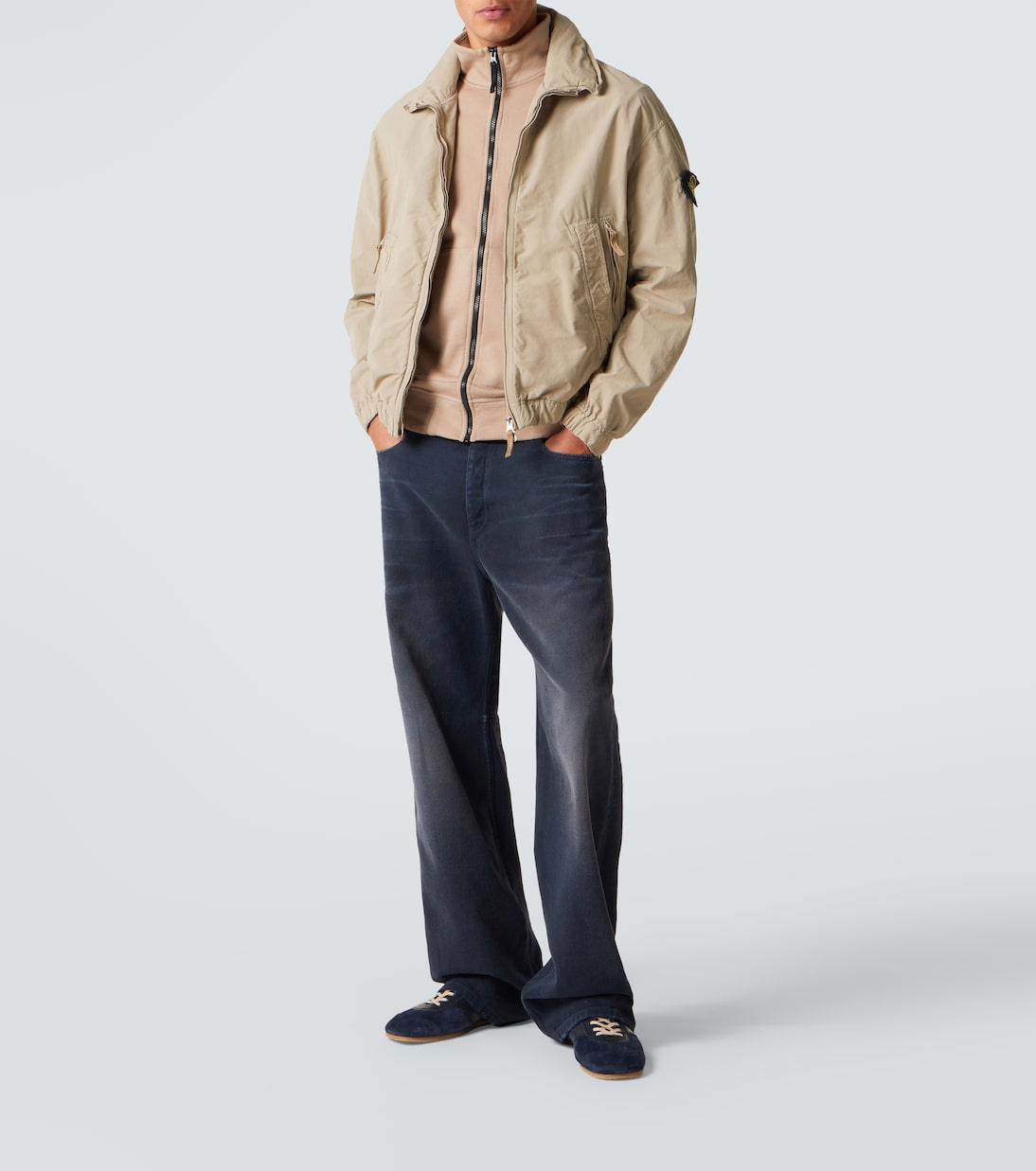 Compass cotton zip-up sweatshirt | Stone Island