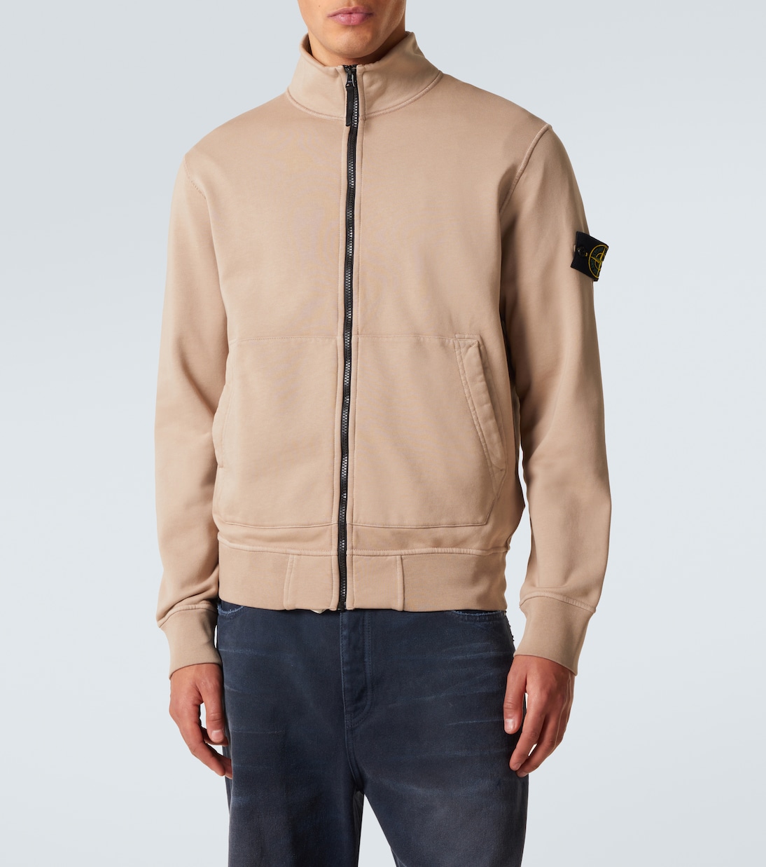 Compass cotton zip-up sweatshirt | Stone Island