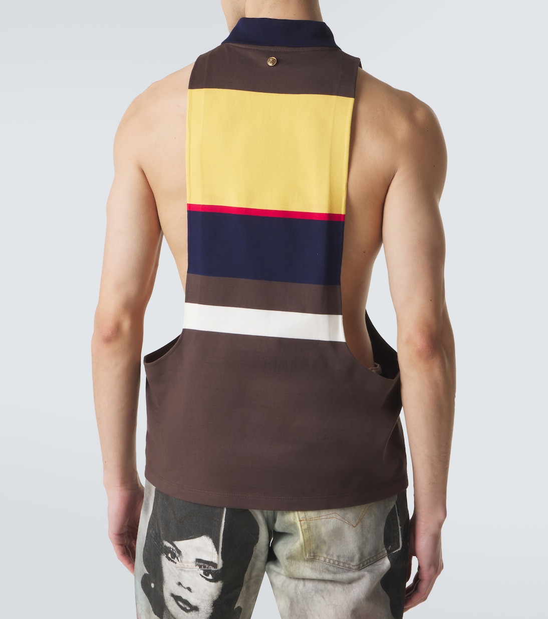 Striped cotton tank top | Versace