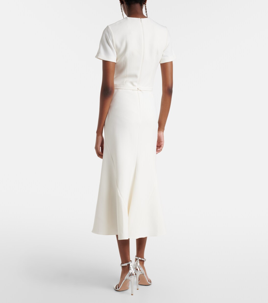 Luisa belted crêpe midi dress | Safiyaa
