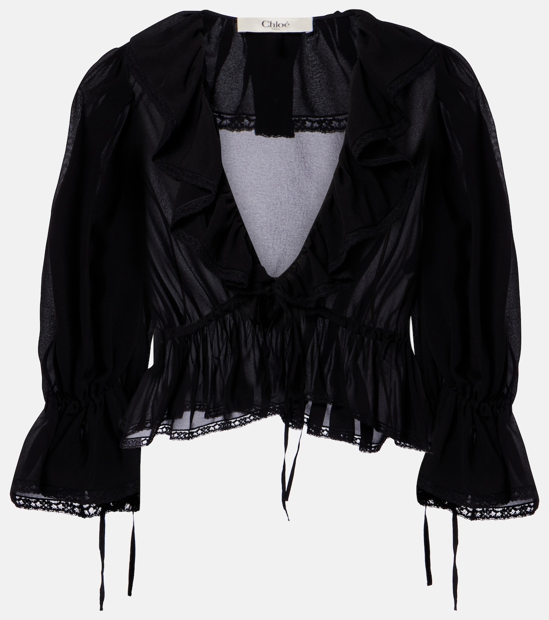 Ruffled silk blouse | Chloé