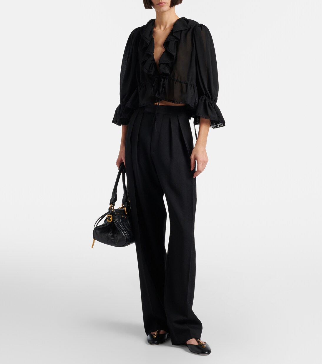 Ruffled silk blouse | Chloé
