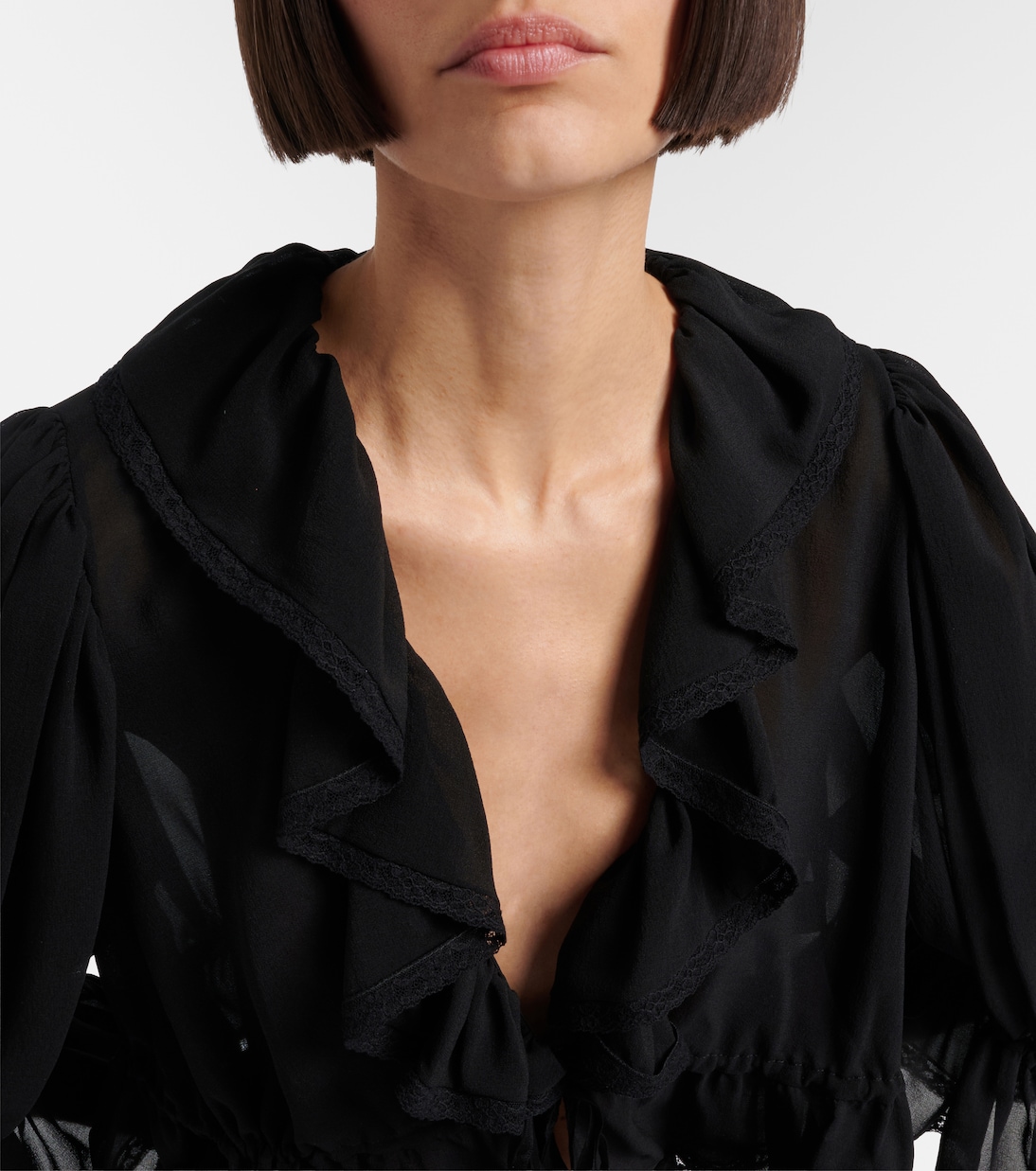 Ruffled silk blouse | Chloé