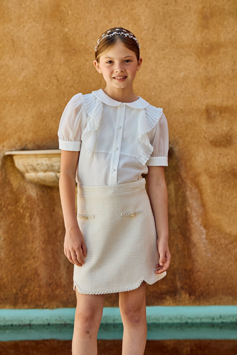 Jupe en tweed de coton mélangé | Patachou