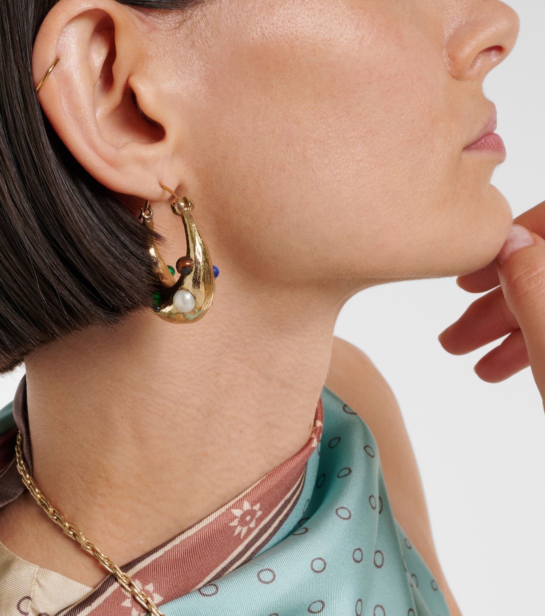 Jem Rainbow embellished hoop earrings | Alémais