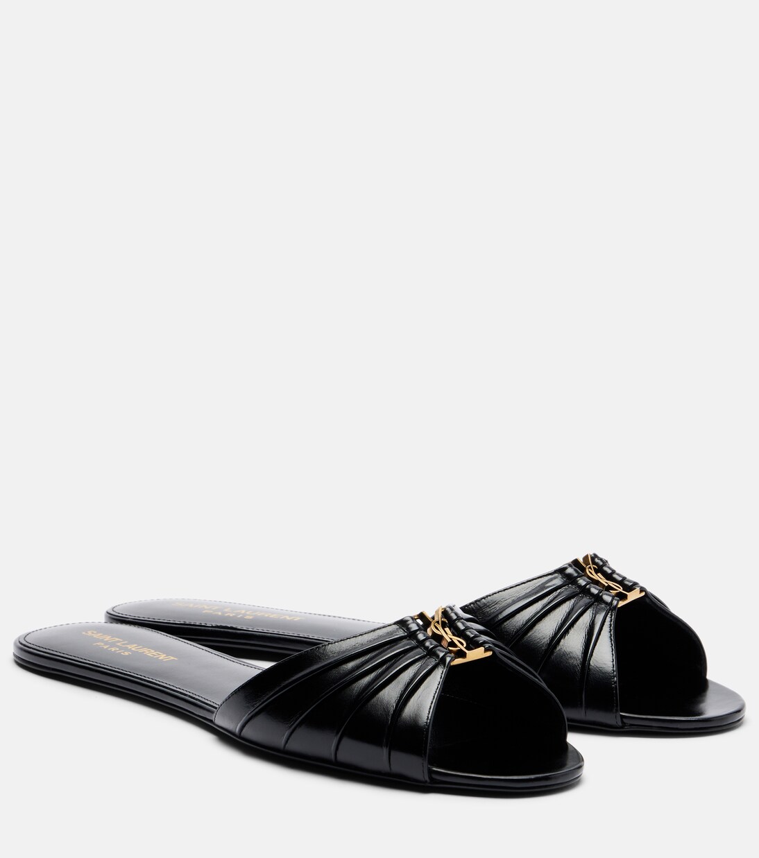 Cassandre leather slides | Saint Laurent
