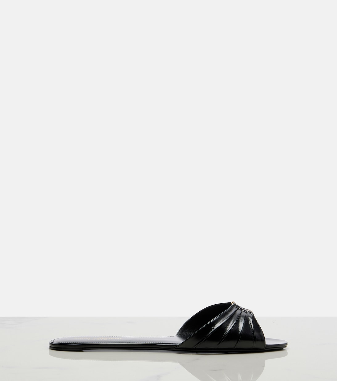 Cassandre leather slides | Saint Laurent