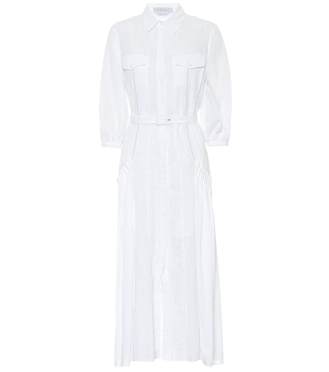 Robe midi chemise Woodward en lin | Gabriela Hearst