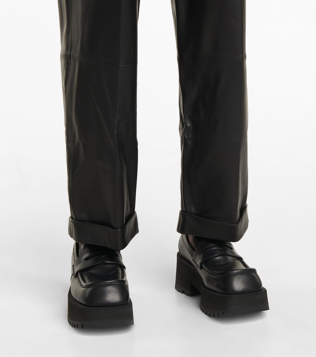 High-rise leather pants | Marni