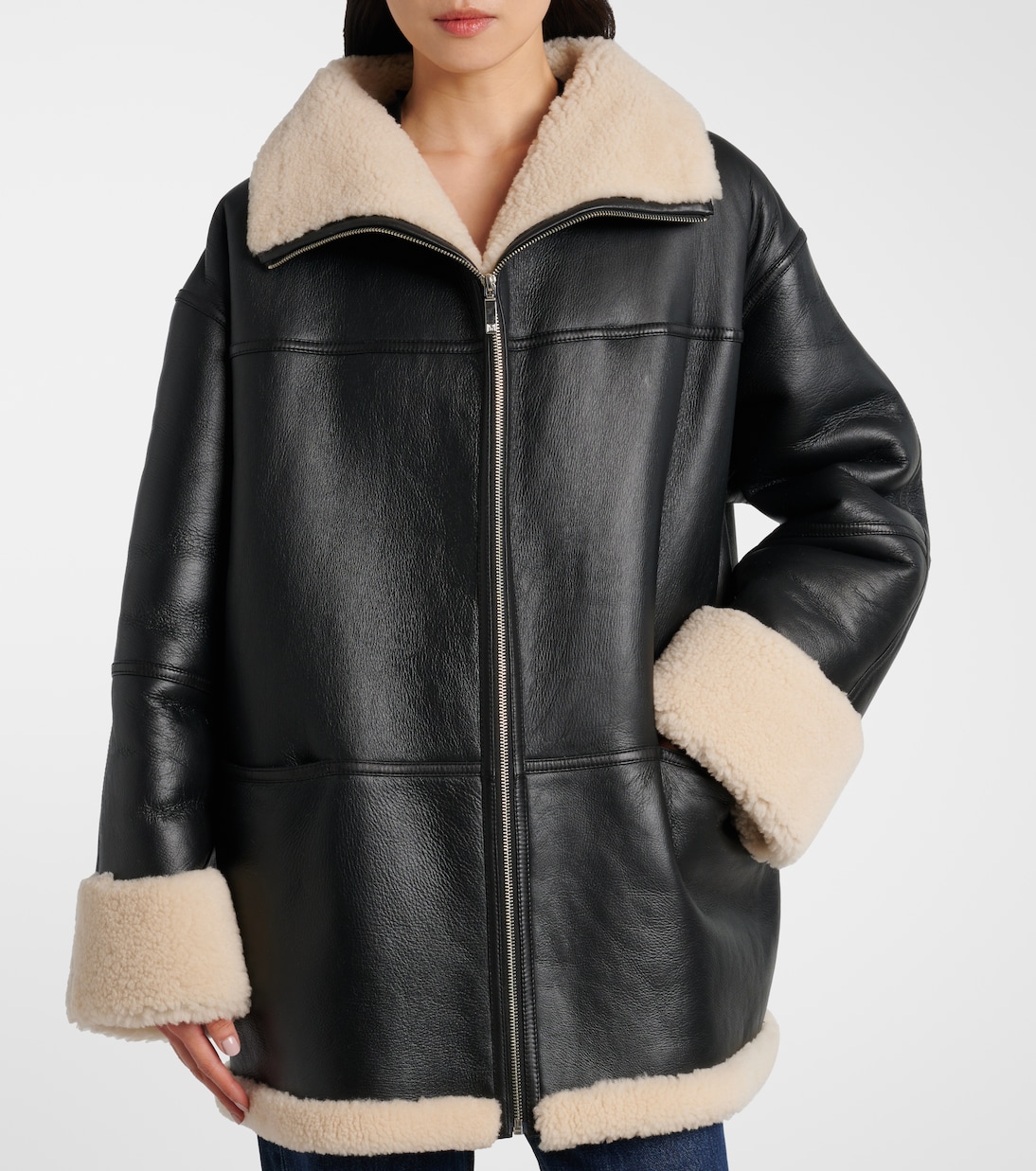 Oversized shearling jacket | Toteme