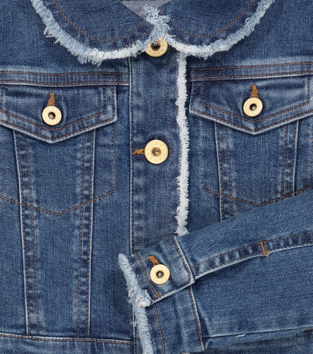 Frayed denim jacket | Il Gufo