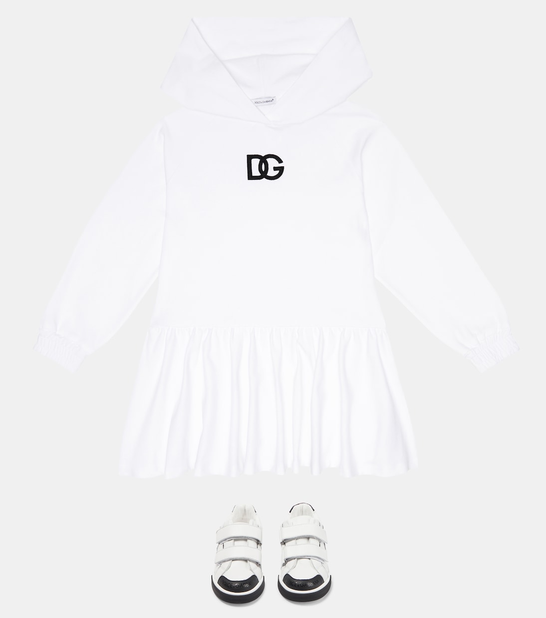 Kleid DG aus einem Baumwollgemisch | Dolce&Gabbana Kids