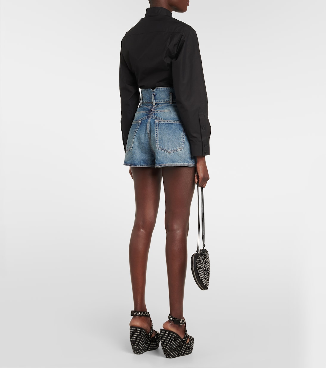 Short en jean à taille haute | Alaïa