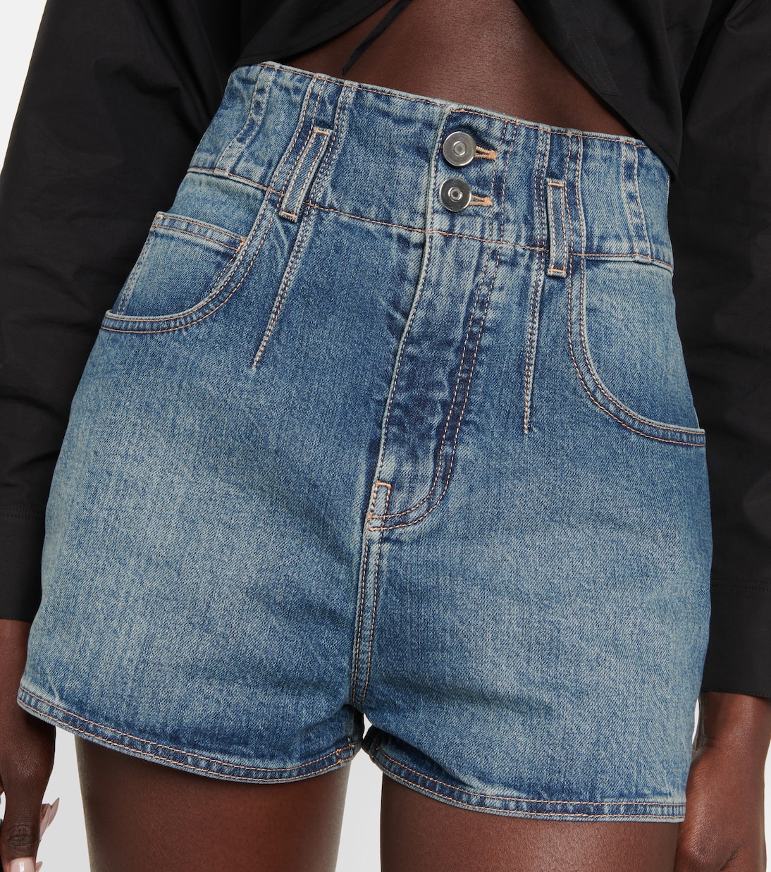 Short en jean à taille haute | Alaïa