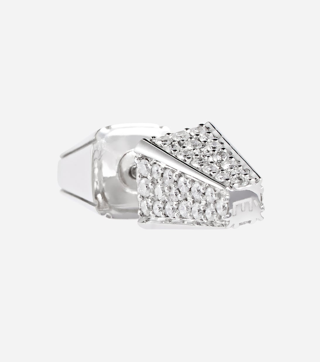 18kt white gold single earring with diamonds | Eéra