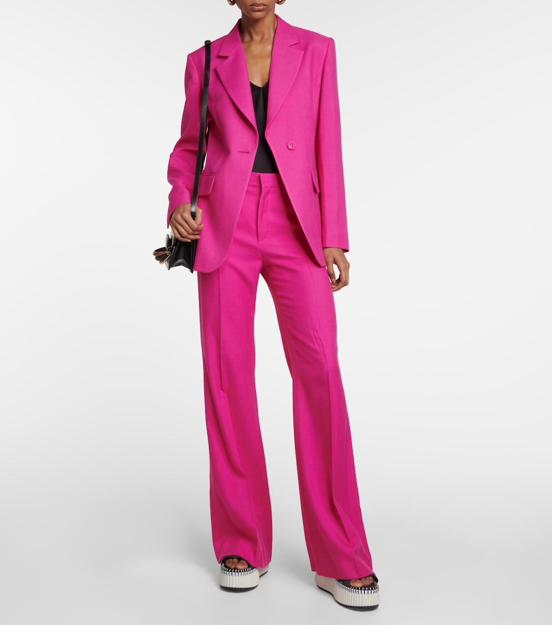 Single-breasted wool-blend blazer | Chloé