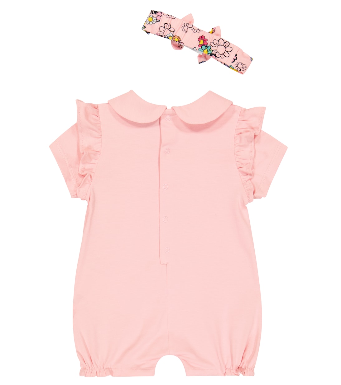 Baby cotton-blend bodysuit and headband set | Moschino Kids