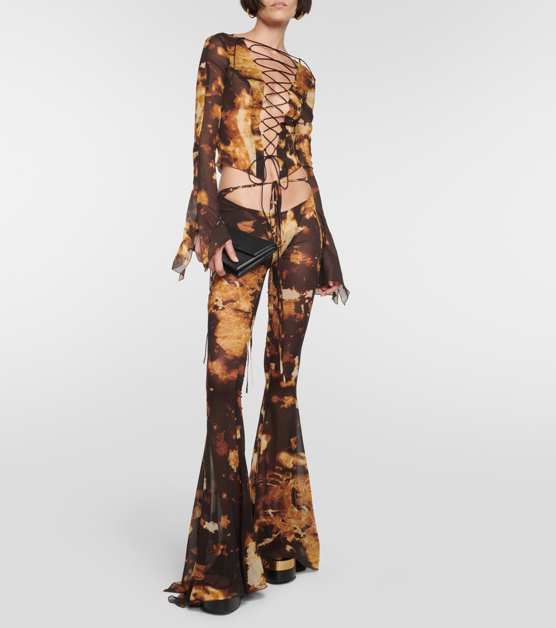 Blusa in chiffon di misto seta | KNWLS